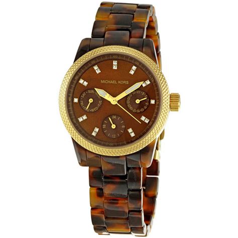 Michael Kors Women's MK5399 Ritz Tortoise Multifunction Watch 